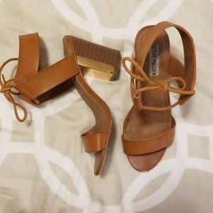 Steve madden lace tie wedges